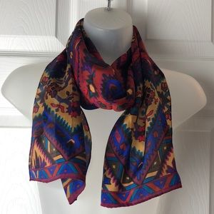 Liz Claiborne Vivid Colors Eye-catching  Pattern Retro Oblong Scarf Shawl